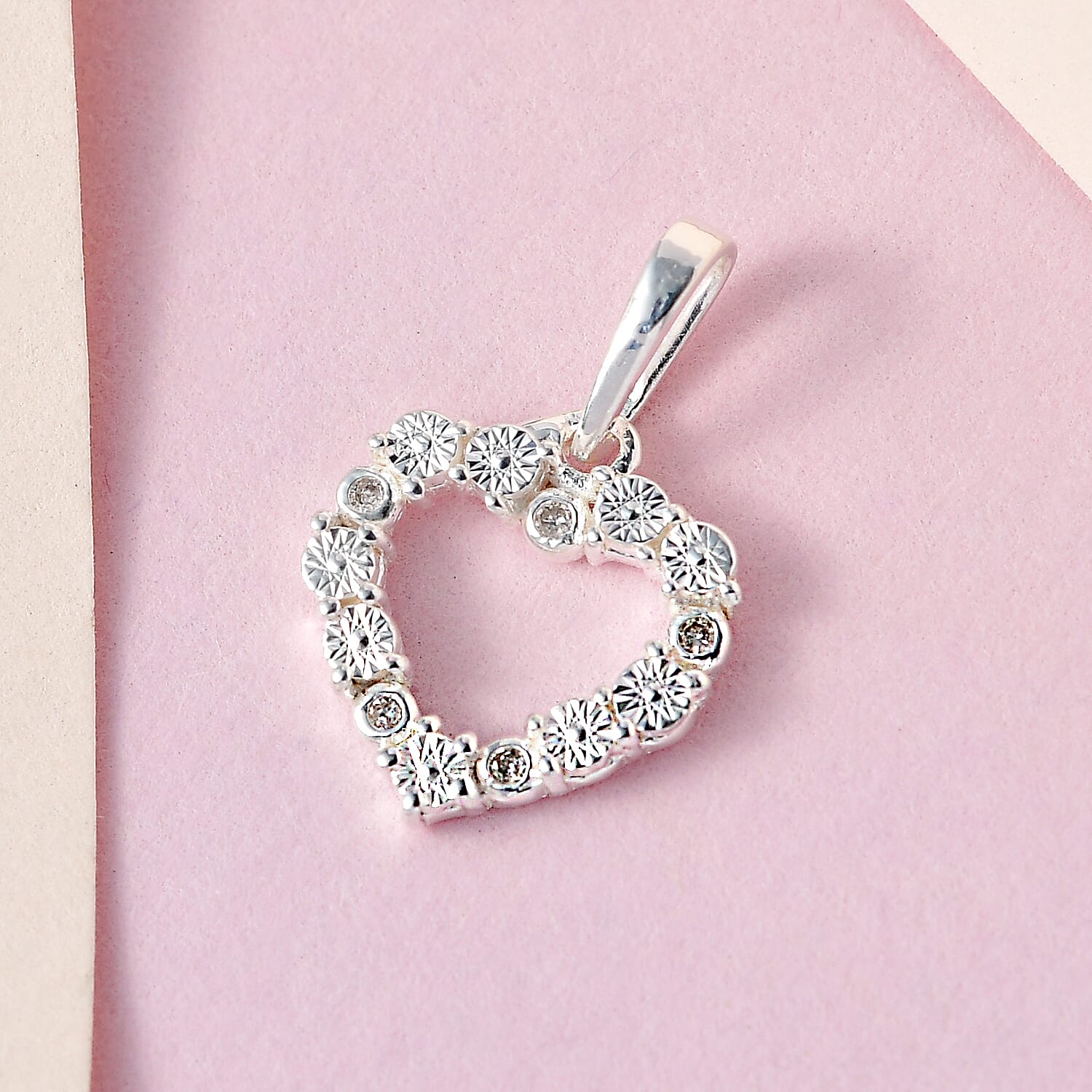 The Eternal Heart - Natural Diamond Pendant in Sterling Silver