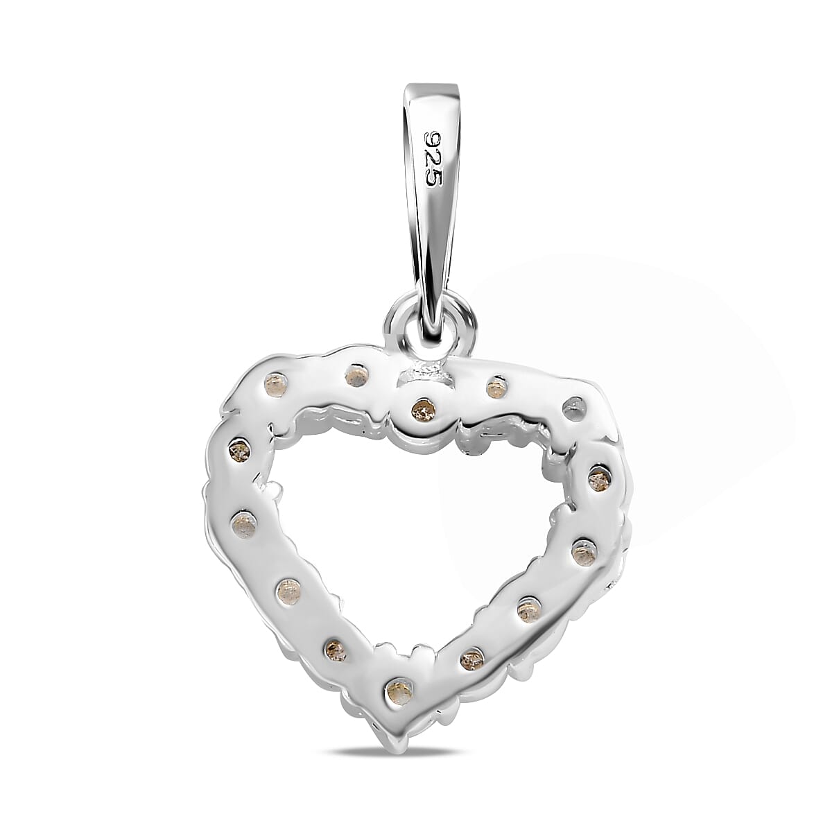 The Eternal Heart - Natural Diamond Pendant in Sterling Silver
