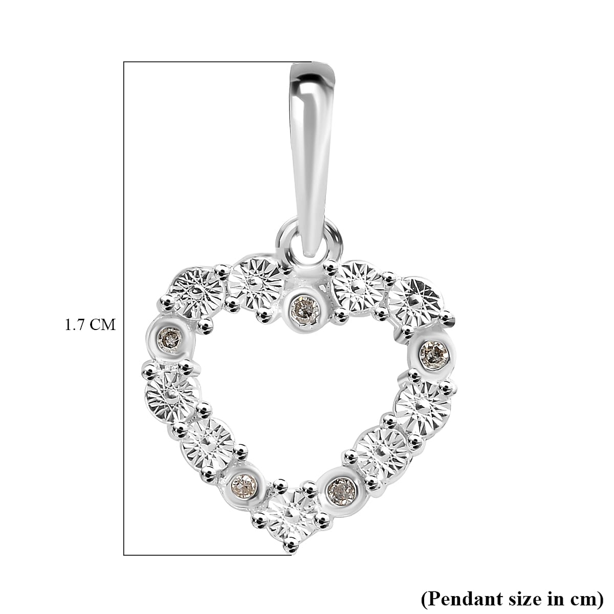 The Eternal Heart - Natural Diamond Pendant in Sterling Silver