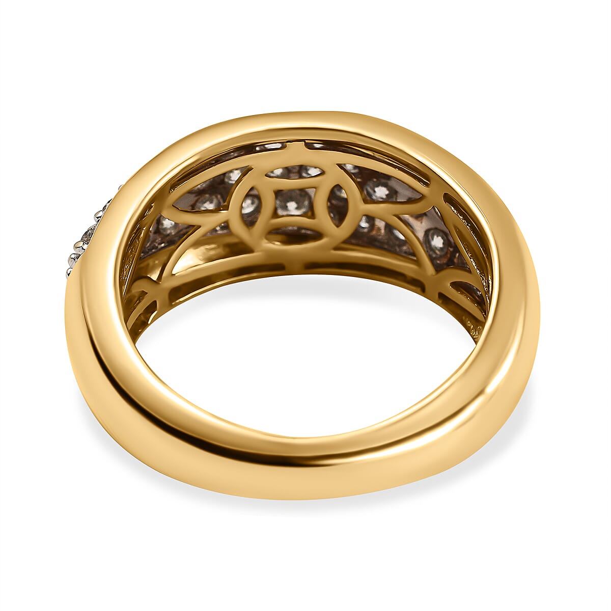 14K Yellow Gold  SI2   White Diamond  SI1 - SI2 Ring 0.99 ct,  Gold Wt. 5.8 Gms  0.994  Ct.