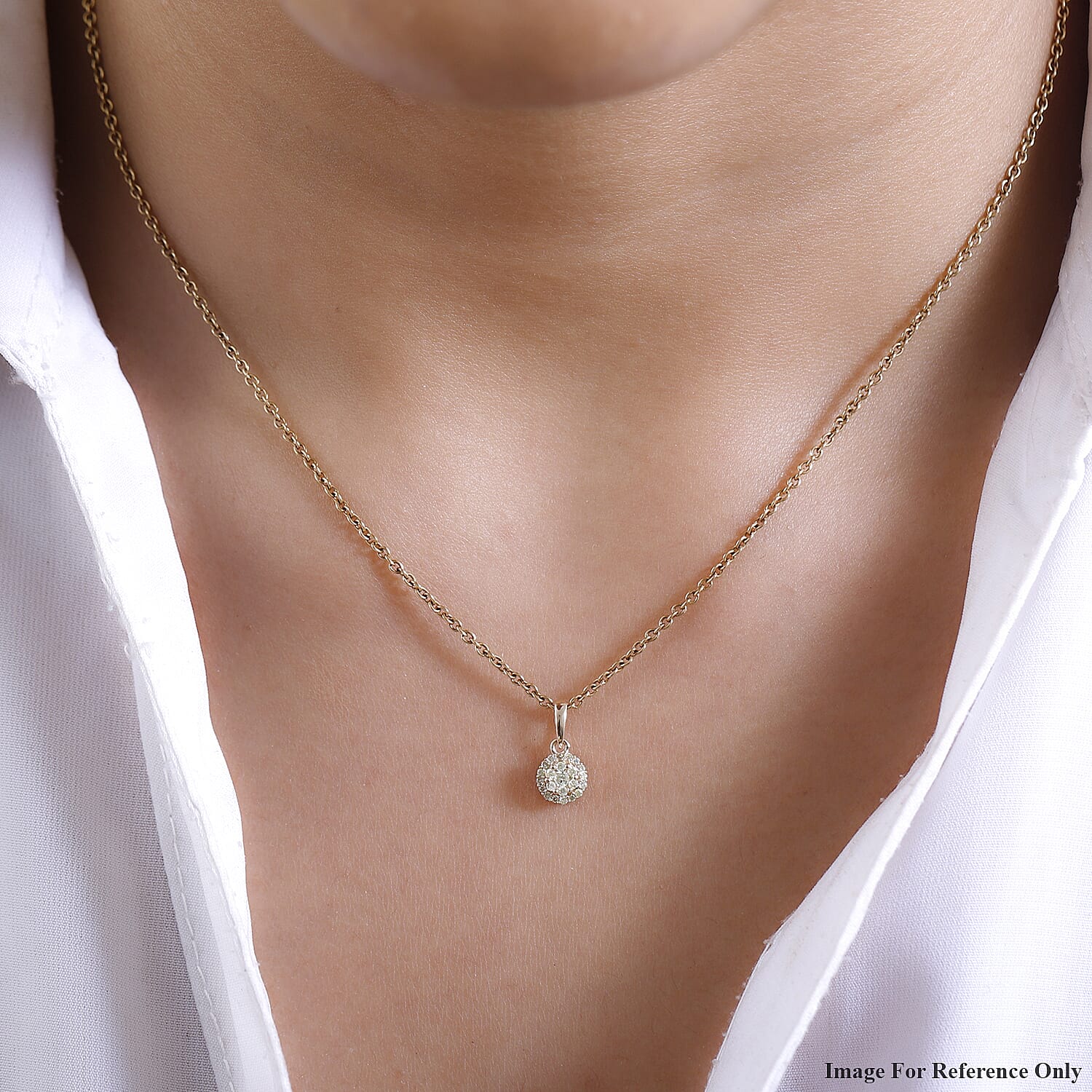 9K Yellow Gold Natural Yellow Diamond Pendant