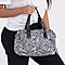 Oxford Zebra Crossbody Bag With Zipped Pockets  - Black & White