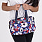 Oxford Circle Crossbody Bag With Zipped Pockets - Dark Blue & Multi