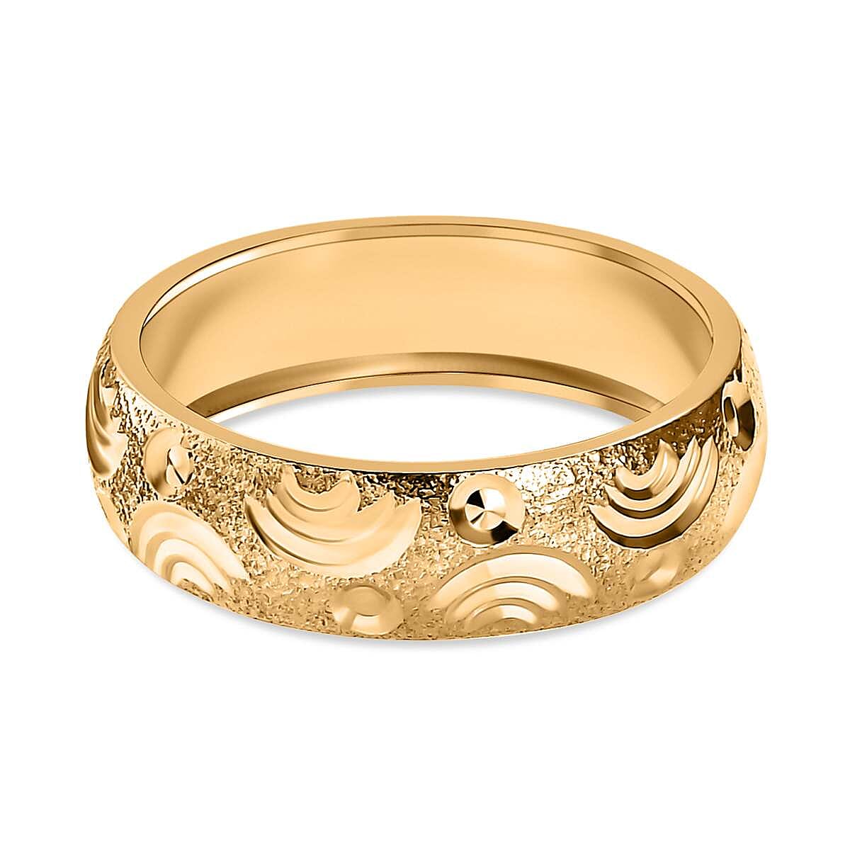 14K Gold Overlay Sterling Silver Band Ring
