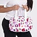 Oxford Flower Crossbody Bag With Zipped Pockets - White & Purple