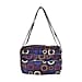 Floral Pattern Crossbody Bag with 4 Exterior Zipped Pockets (Size 24x13x15 cm) - Blue & Multi