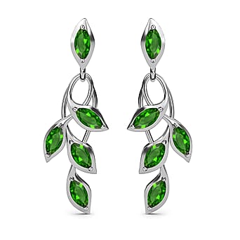 https://tjcuk.sirv.com/Products/75/1/7519466/Chrome-Diopside-Leaf-Pattern-Dangle-Earrings-in-Platinum-Plated-Sterli_7519466.jpg?w=342&h=342