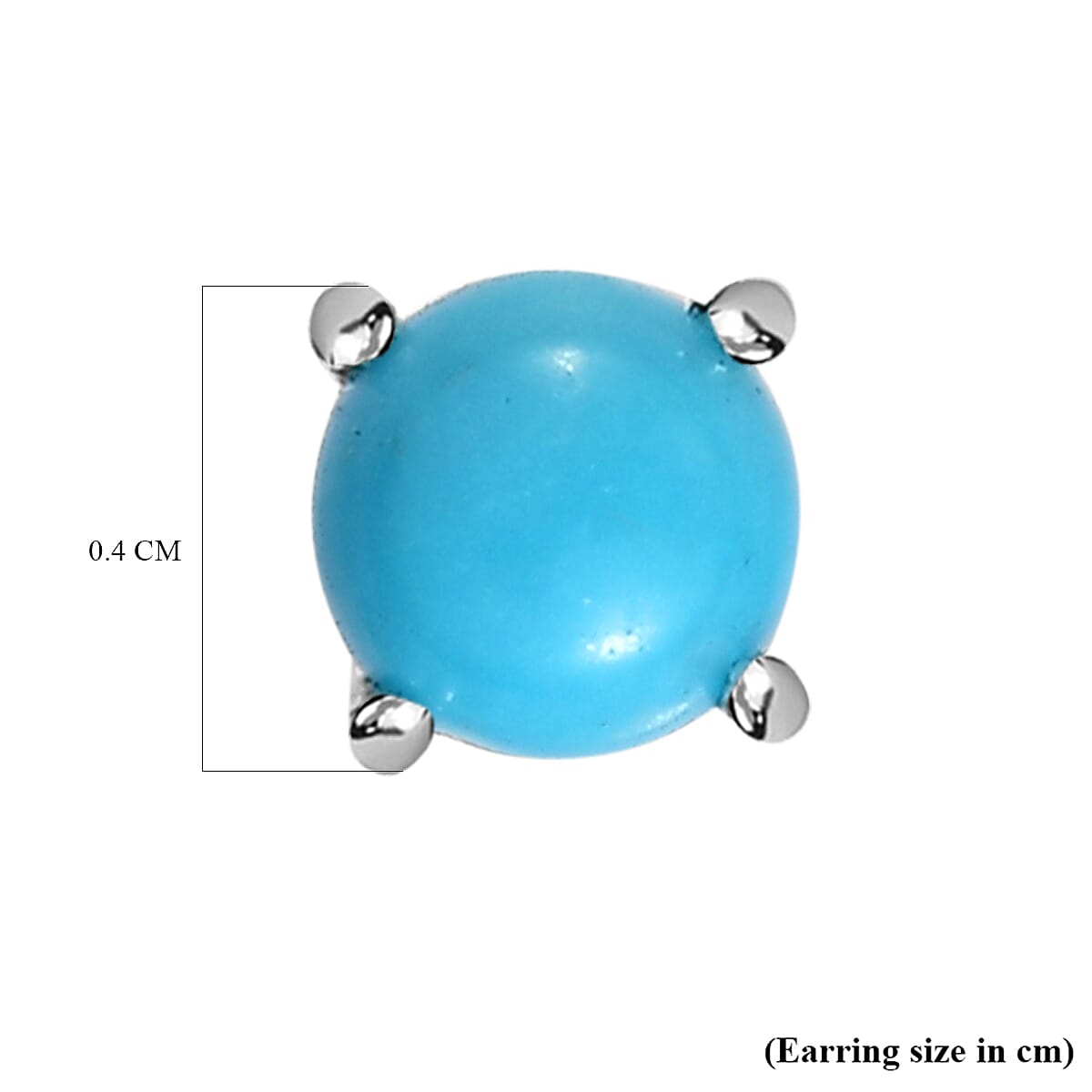 Arizona Sleeping Beauty Turquoise Solitaire Stud Earrings in Sterling Silver Arizona Sleeping Beauty Turquoise Solitaire Stud Earrings in Sterling Silver