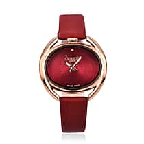 Gamages of London Gyre Diamond Swiss Quartz Movement Water Resistant Raspberry Dial   Watch in Stainless Steel - Rose Raspberry