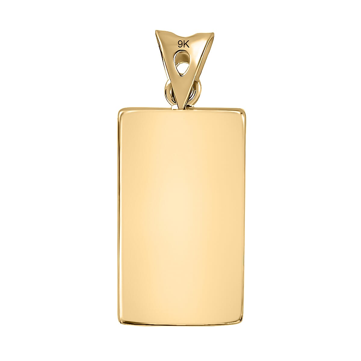 Italian Made Closeout Deal - 9K Yellow Gold Rose Bar Pendant