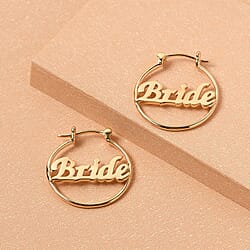 Earrings (with Clasp) in Yellow Gold Tone