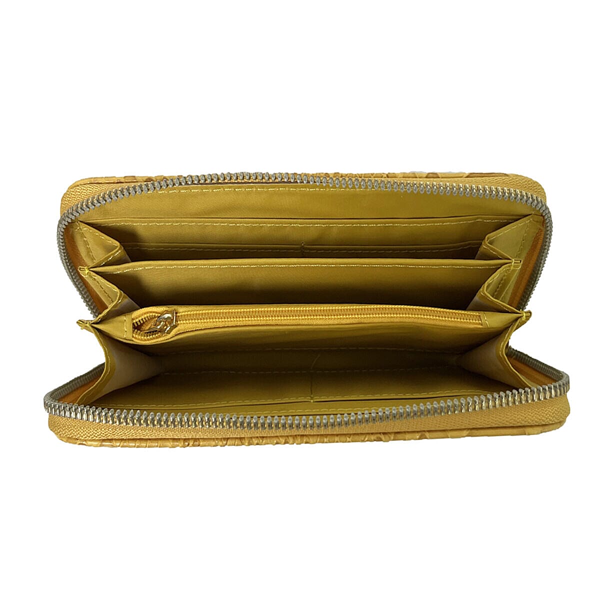 Closeout Deal - Set of 2 - Snake Pattern Zip Around Wallet (Size 19x10x3 cm) - Blue