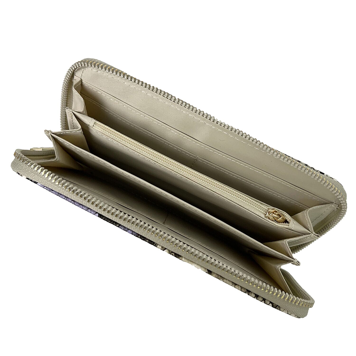 Closeout Deal - Set of 2 - Snake Pattern Zip Around Wallet - Multi