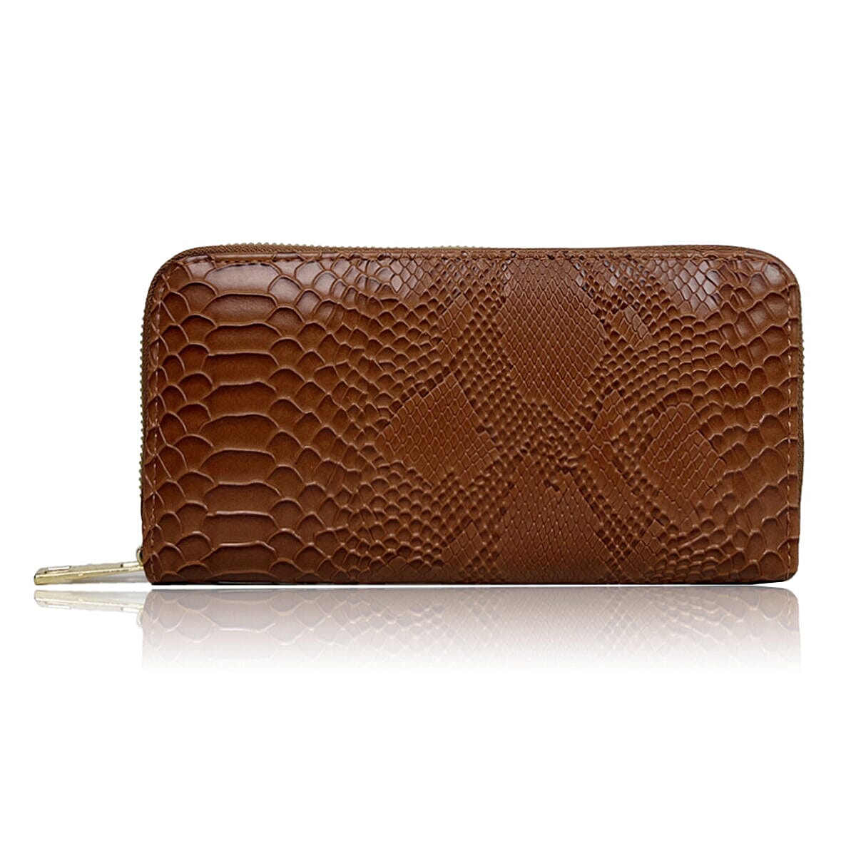 Closeout Deal - Set of 2 - Snake Pattern Zip Around Wallet - Multi