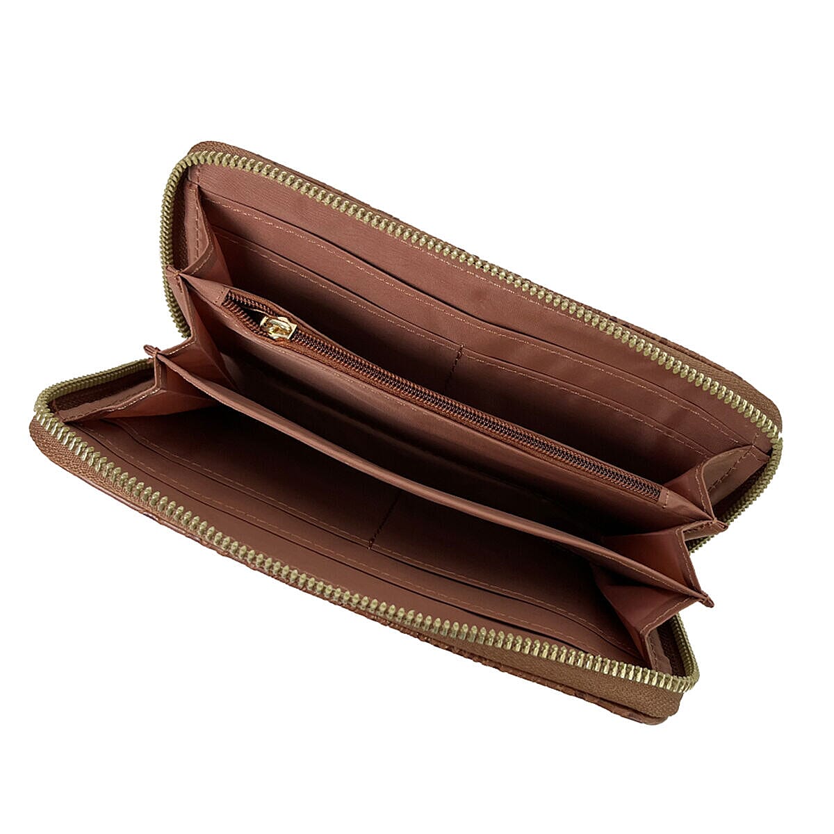 Closeout Deal - Set of 2 - Snake Pattern Zip Around Wallet - Multi