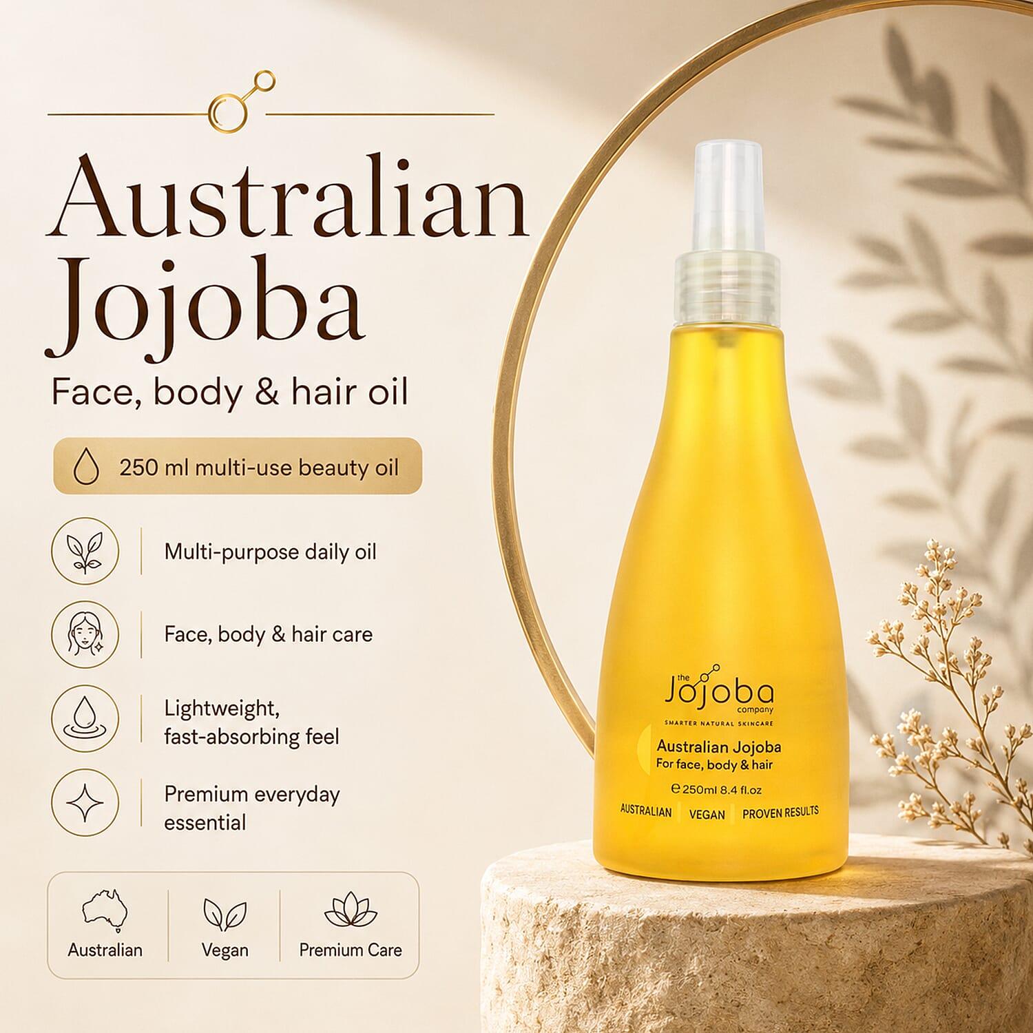 The Jojoba Company - Jojoba Wadi Wadi Wax Ester - 250ml - EXCLUSIVE SIZE - VEGAN FRIENDLY
