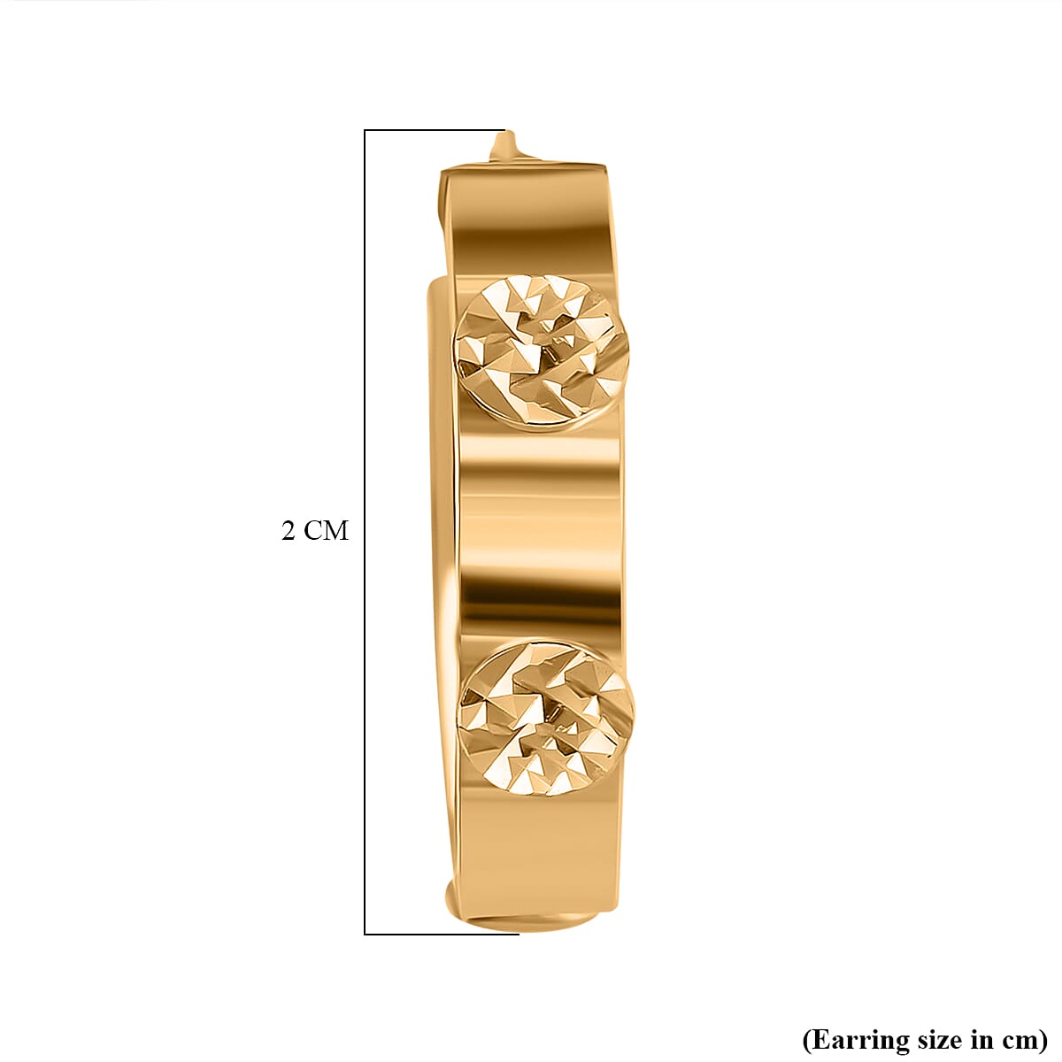 Maestro Collection - 9K Yellow Gold Sparkle Station Hoop Earrings