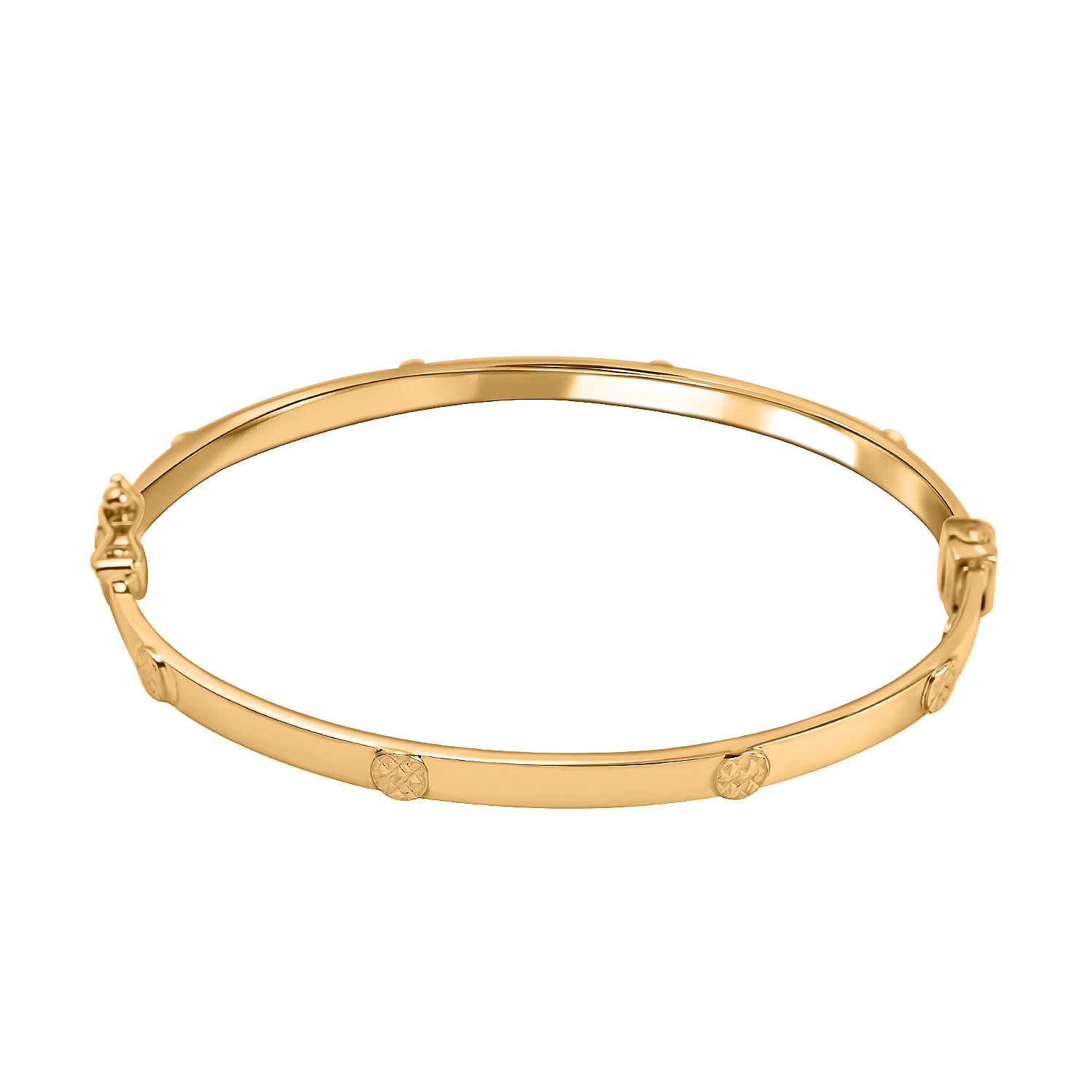 Maestro Collection - 9K Yellow Gold Bangle (Size 7)