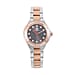 William Hunt Miyota Japanese Movement Moissanite Studded Blue Dial Water Resistant Watch with Silver Chain Strap