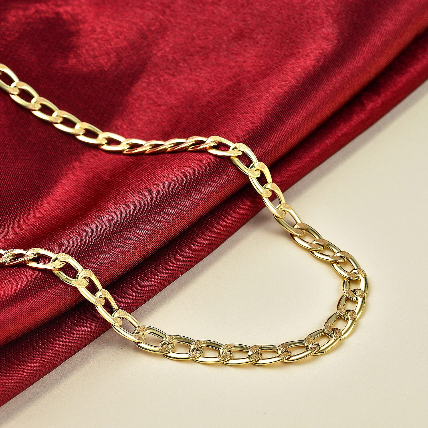 Maestro Collection 9K Yellow Gold Curb Necklace (Size - 20), Gold Wt. 6.00 GM