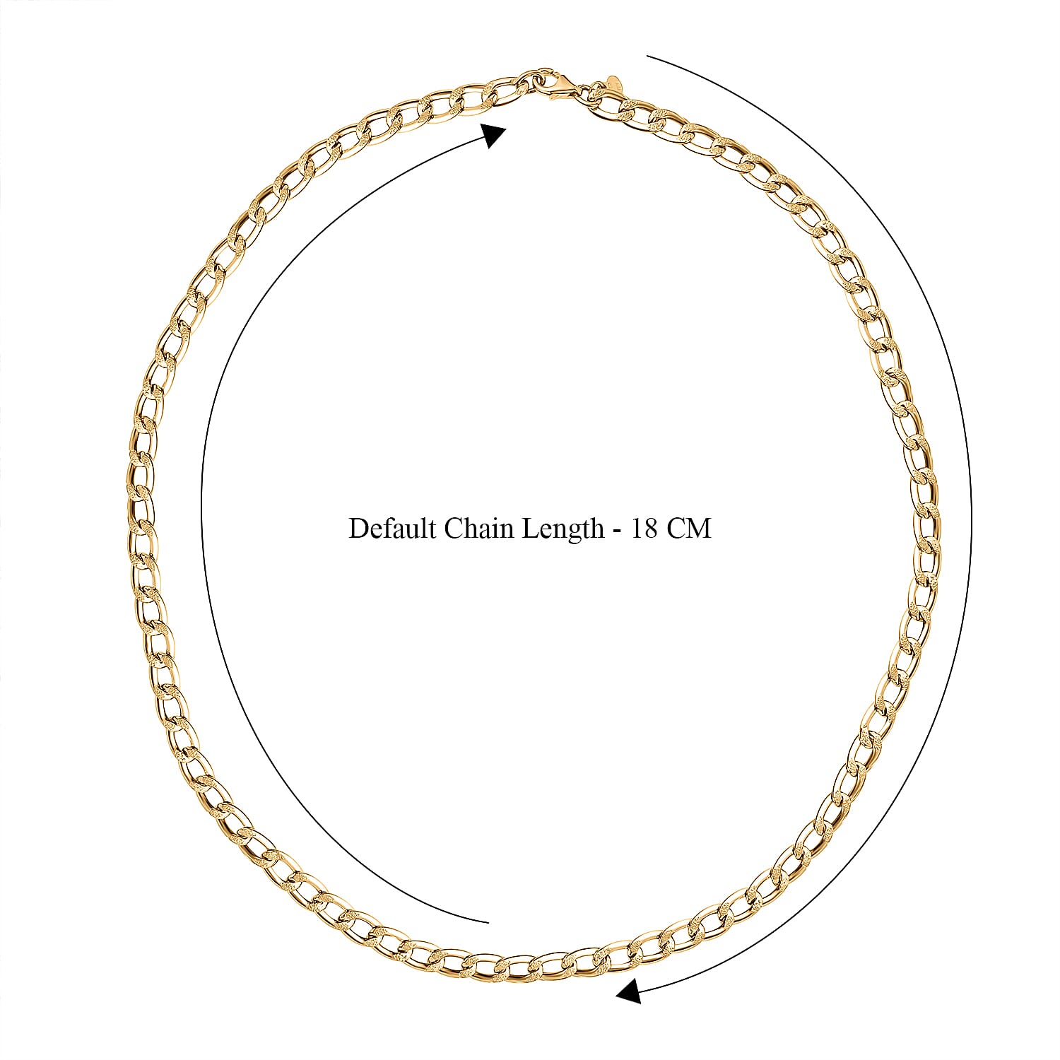Maestro Collection 9K Yellow Gold Curb Necklace (Size - 20), Gold Wt. 6.00 GM
