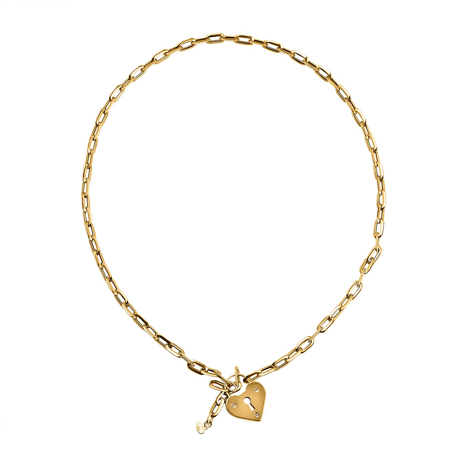 Maestro Collection - 9K Yellow Gold Padlock Necklace (Size - 20), Gold Wt. 5 Gms
