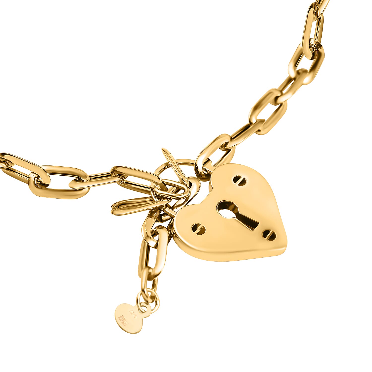 Maestro Collection - 9K Yellow Gold Padlock Necklace (Size - 20), Gold Wt. 5 Gms