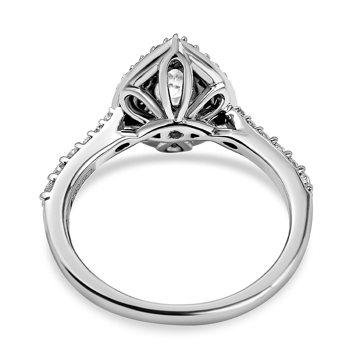 14K White Gold Diamond (GH,I1-SI) Ring 0.75 Ct.