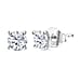 Moissanite Solitaire Stud Earrings in 18K Vermeil Rose Gold Plated Sterling Silver