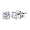 Moissanite Solitaire Stud Earrings in Platinum Plated Sterling Silver