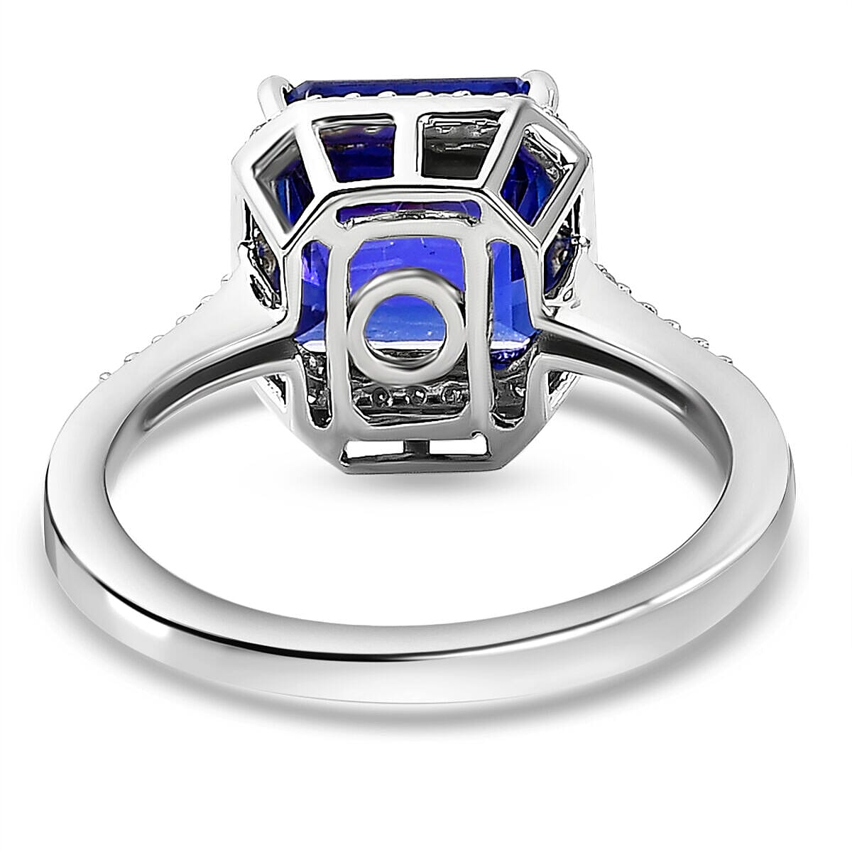 RHAPSODY 950 Platinum AAAA Tanzanite and Diamond( VS-E-F) Ring 5.55 Ct, Platinum Wt. 5.40 Gms RHAPSODY 950 Platinum AAAA Tanzanite and Diamond( VS-E-F) Ring 5.55 Ct, Platinum Wt. 5.40 Gms