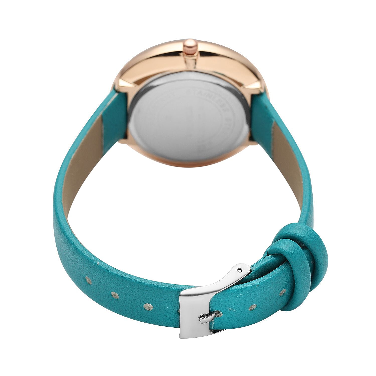 STRADA Japanese Movement Teal Dial Water Resistant Watch with Teal Colour Strap