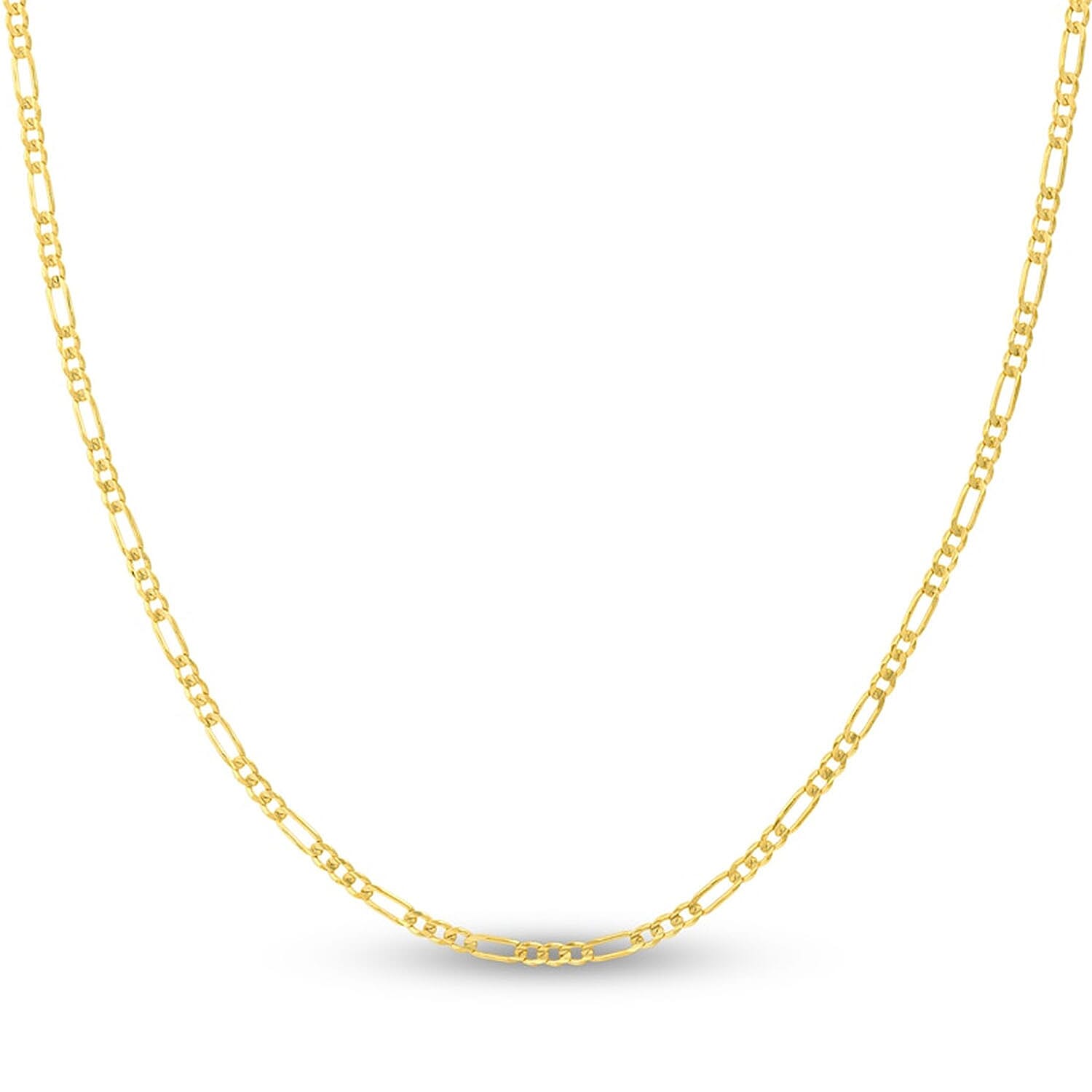 NY Close Out 14K Yellow Gold Figaro Necklace (Size - 22) with Lobster Clasp
