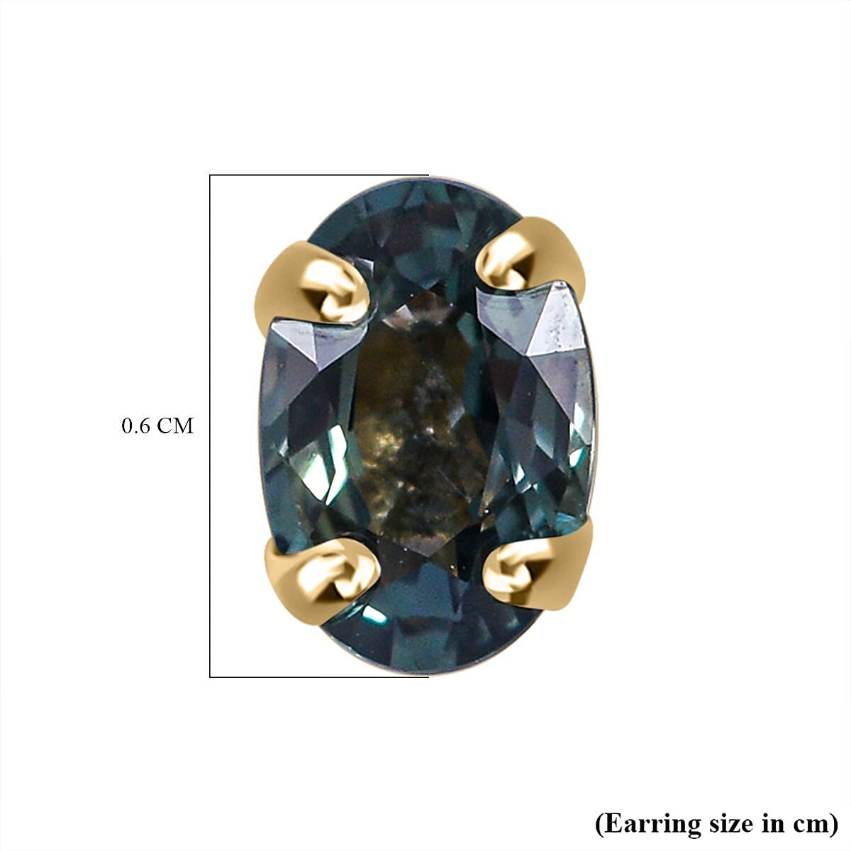 9K Yellow Gold Australian Sapphire Earrings 1.04 Ct.