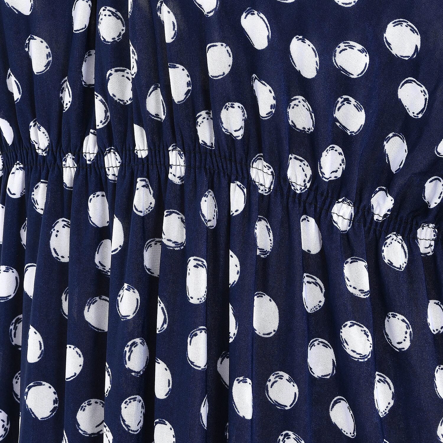 Close Out - Stretch Jersey Maxi Dress (One Size,8-18) - Navy Blue & White