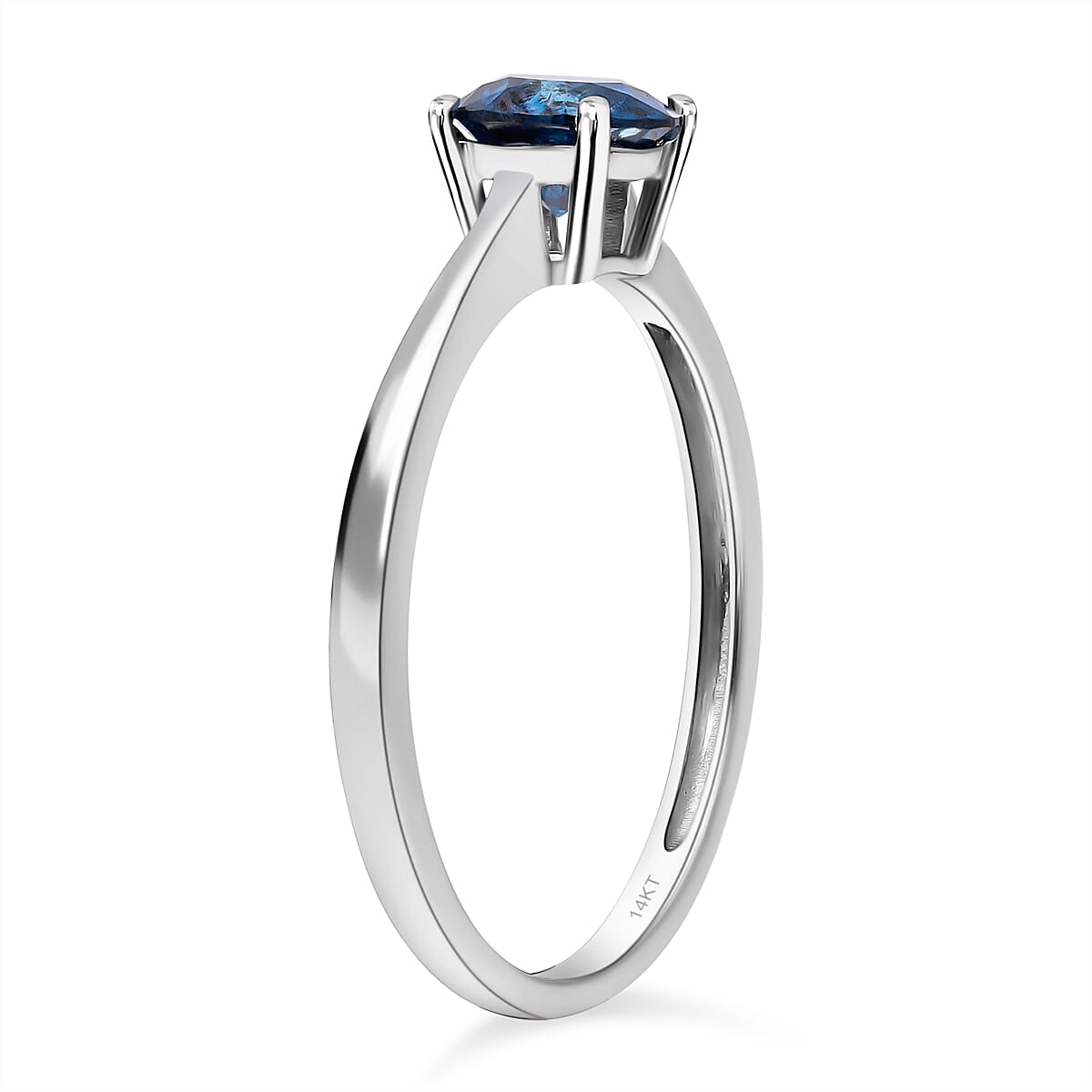 BIGGEST BLUE DIAMOND DEAL 2023 14K White Gold SGL Certified Blue Diamond (I1-I2) Solitaire Ring 1.00 Ct.