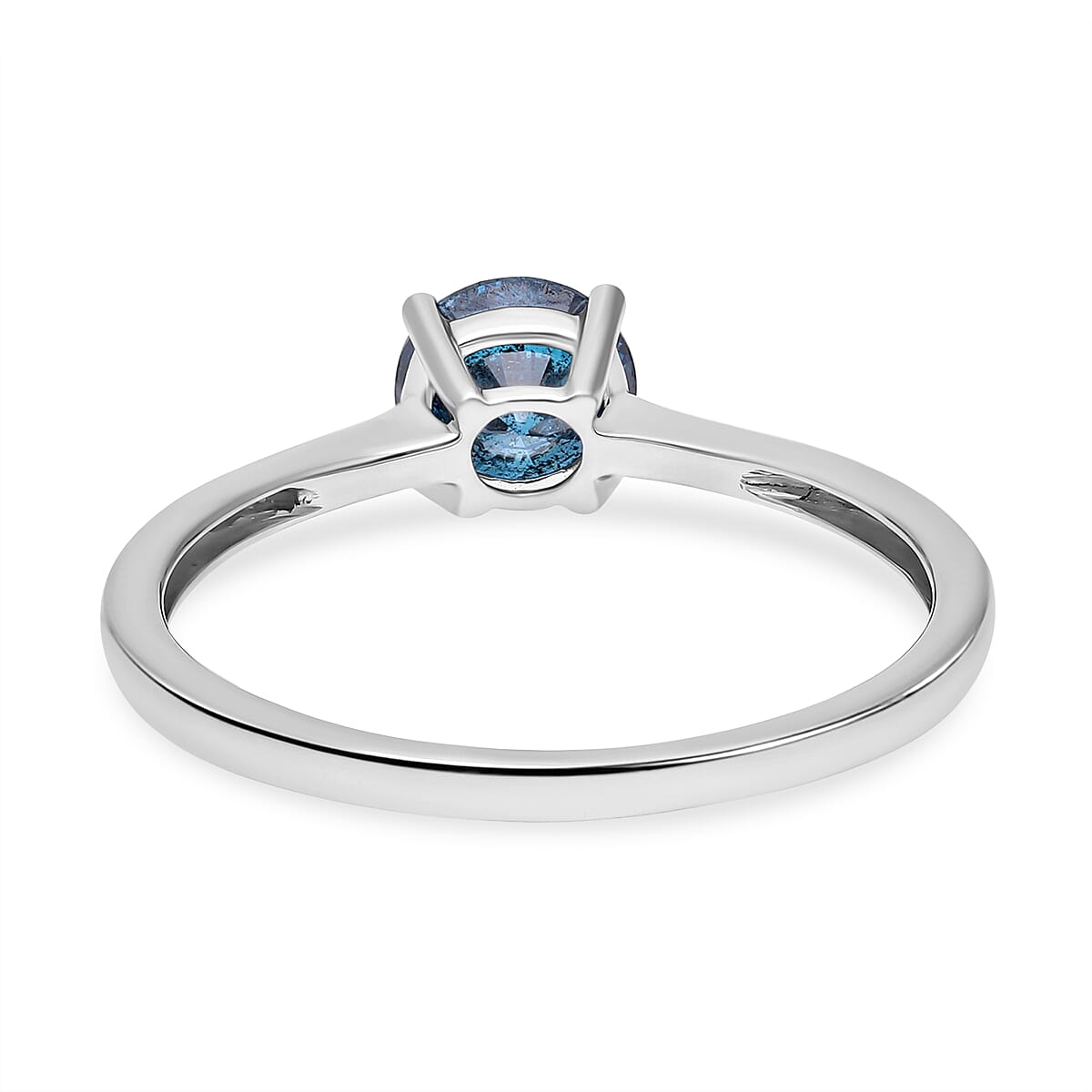 BIGGEST BLUE DIAMOND DEAL 2023 14K White Gold SGL Certified Blue Diamond (I1-I2) Solitaire Ring 1.00 Ct.