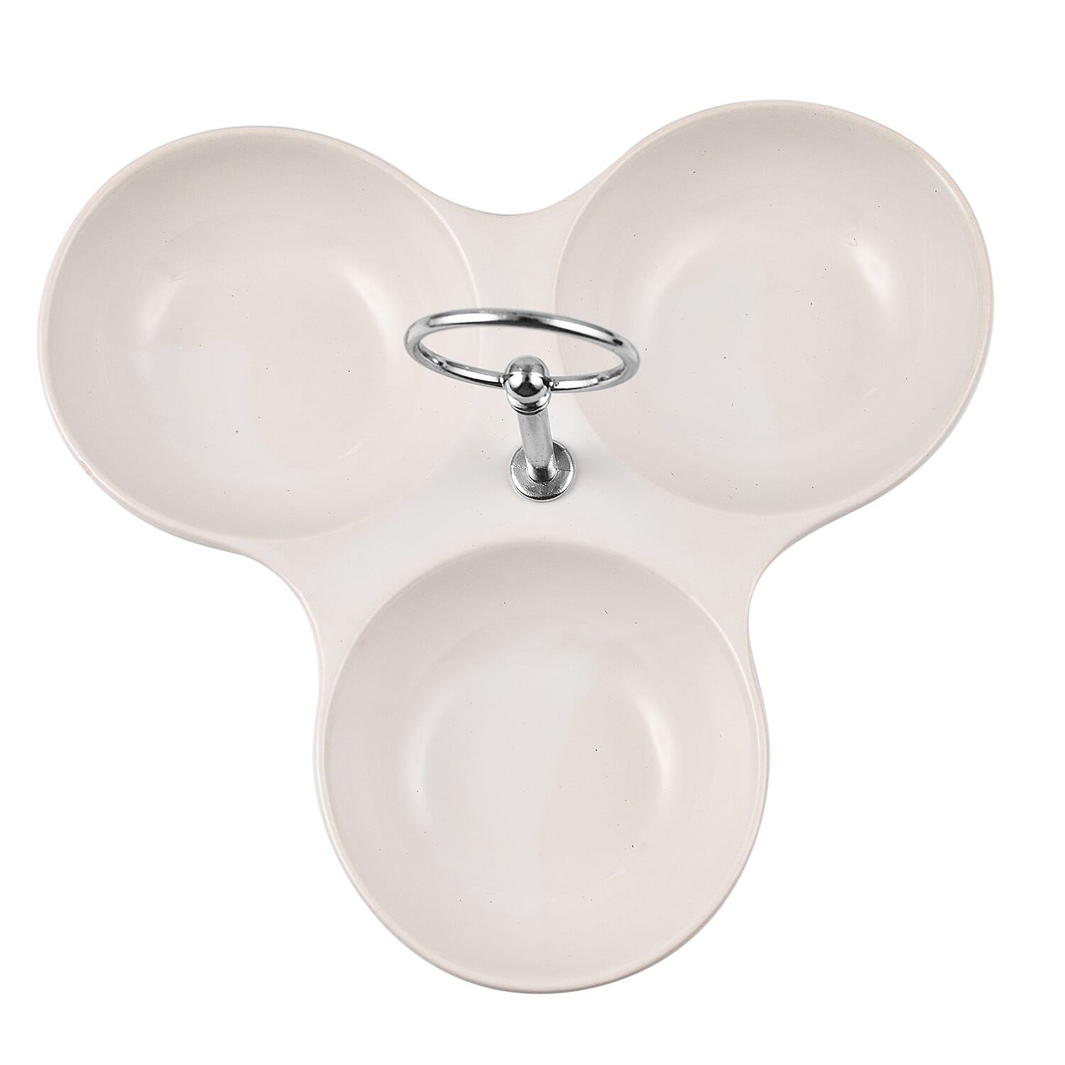 Serving Dish with 3 Sections (Size 17x12 cm)