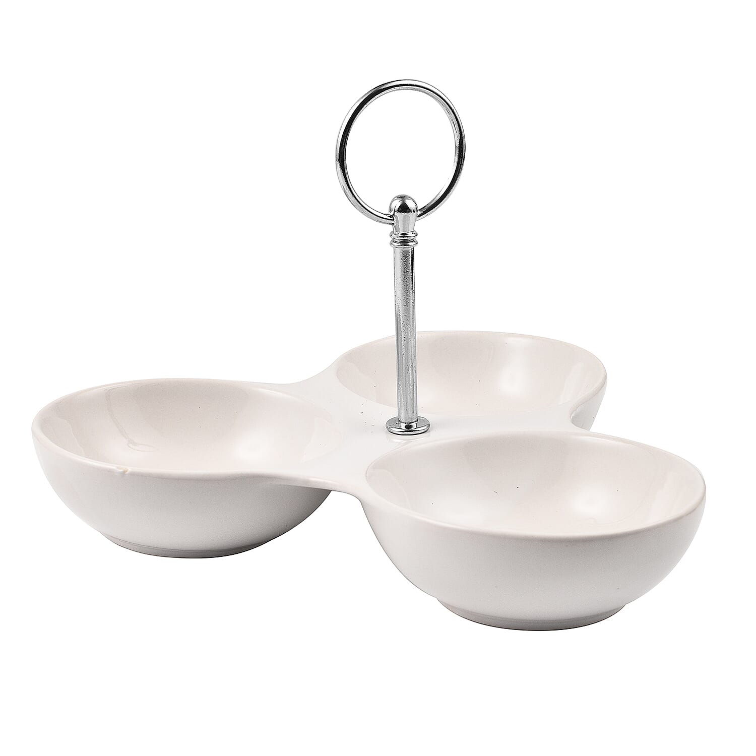 Serving Dish with 3 Sections (Size 17x12 cm)