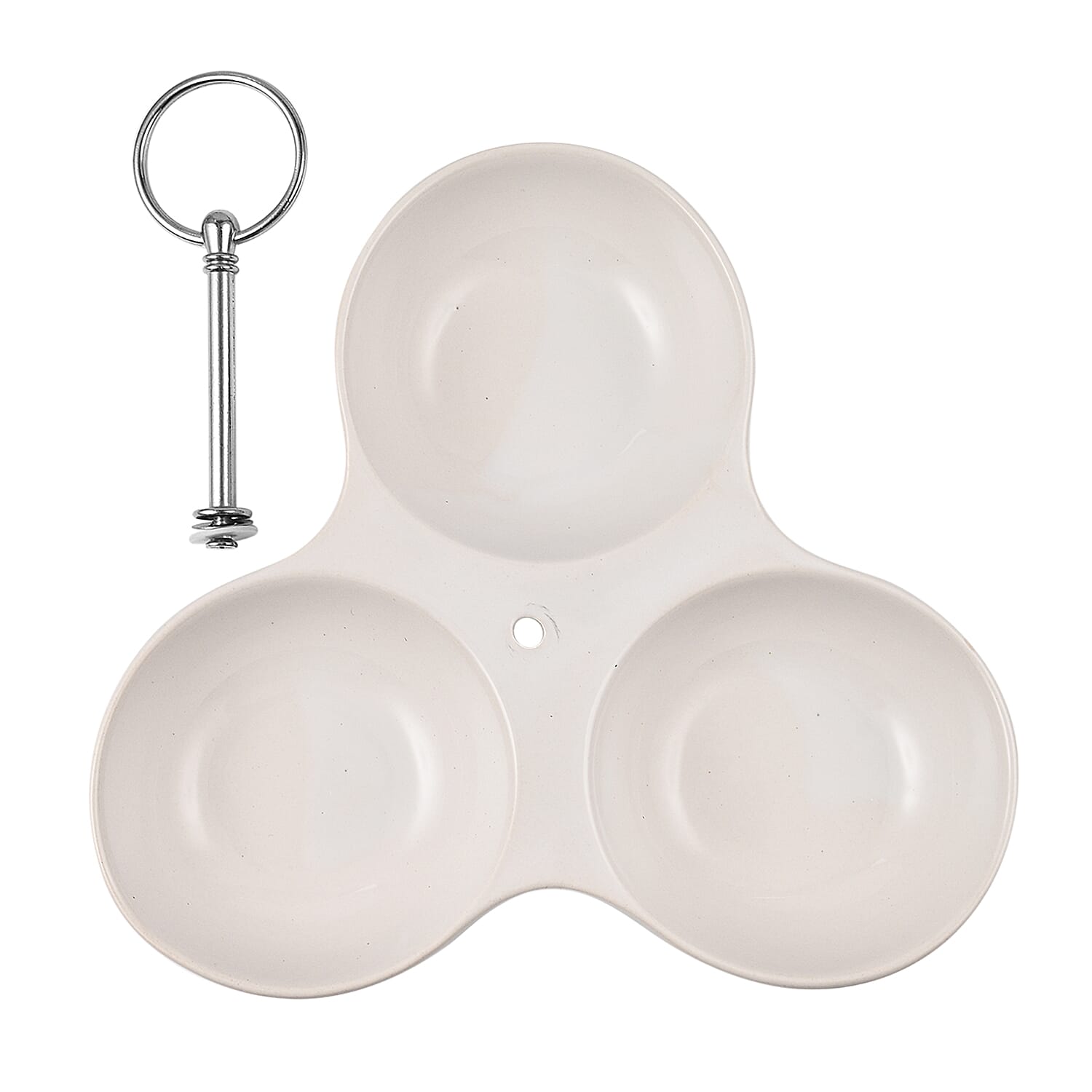 Serving Dish with 3 Sections (Size 17x12 cm)