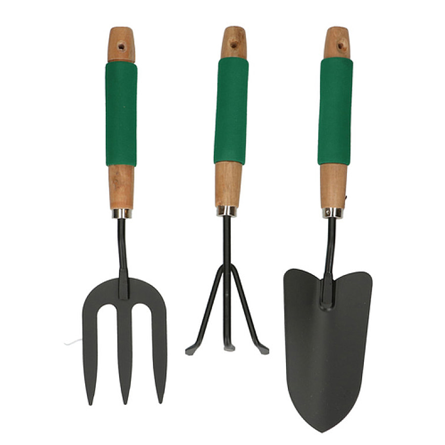3 - Soft Grip Gardening Tool (Size 400x190x150 cm) - Green & Black