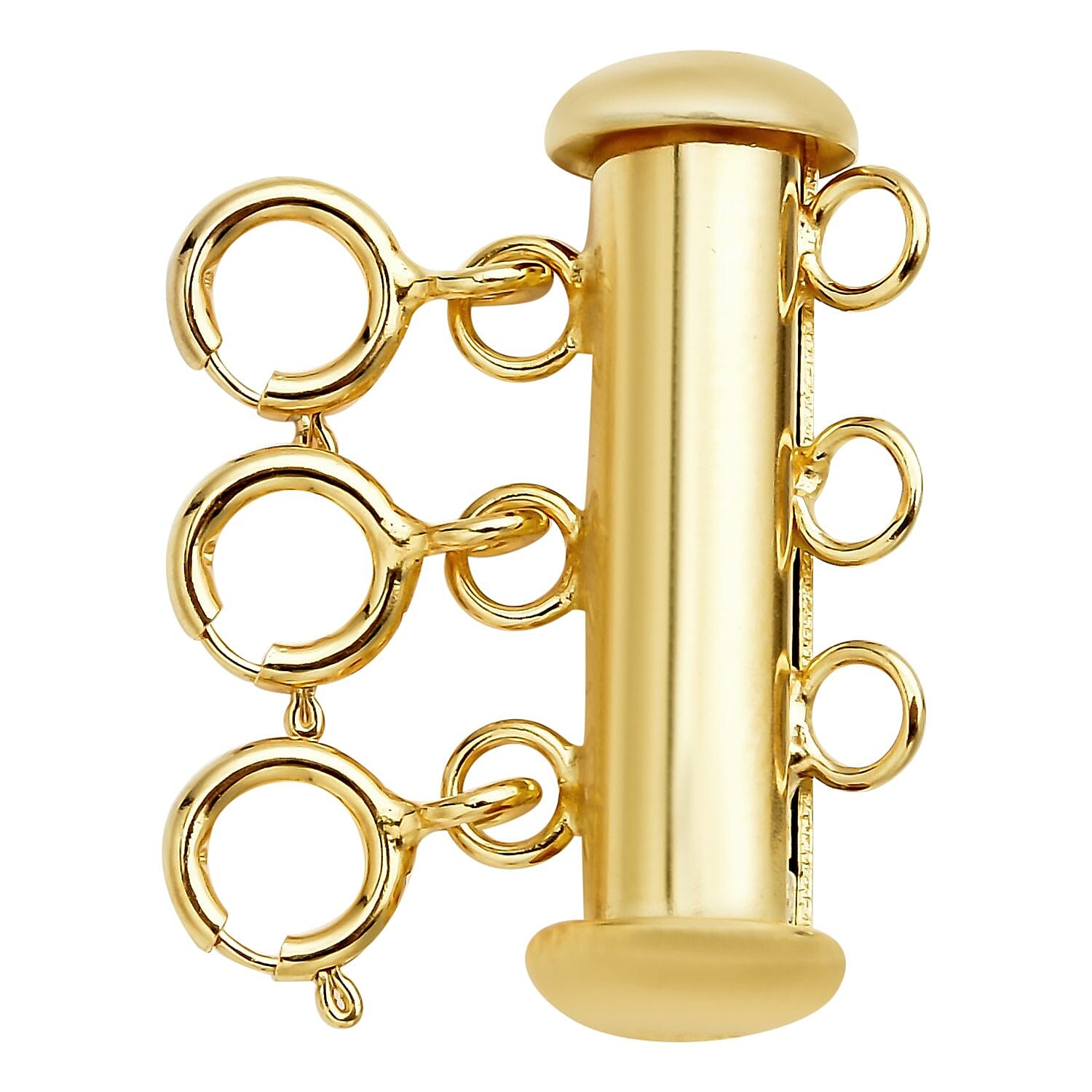 Yellow Gold Overlay Sterling Silver Magnetic Lock