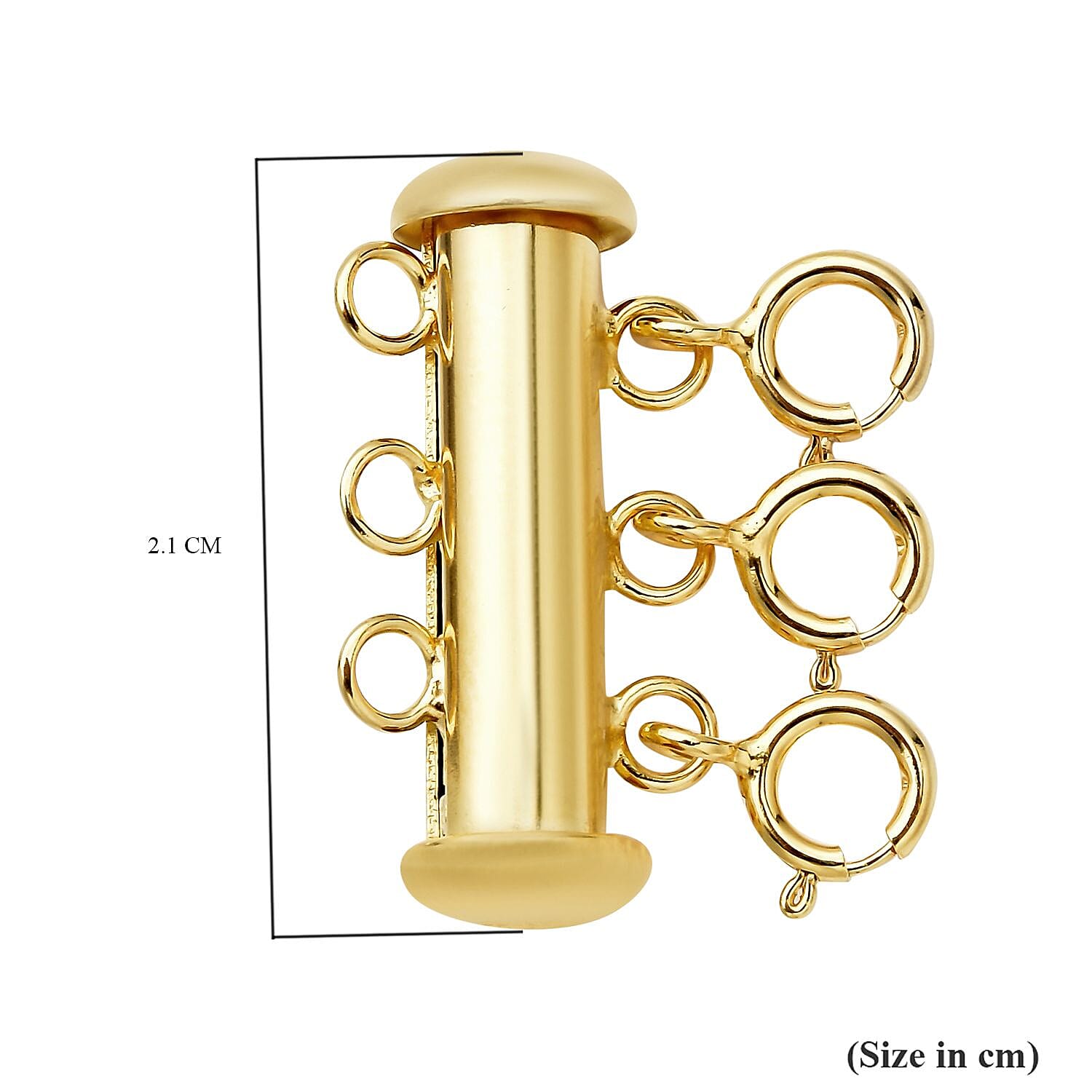 Yellow Gold Overlay Sterling Silver Magnetic Lock