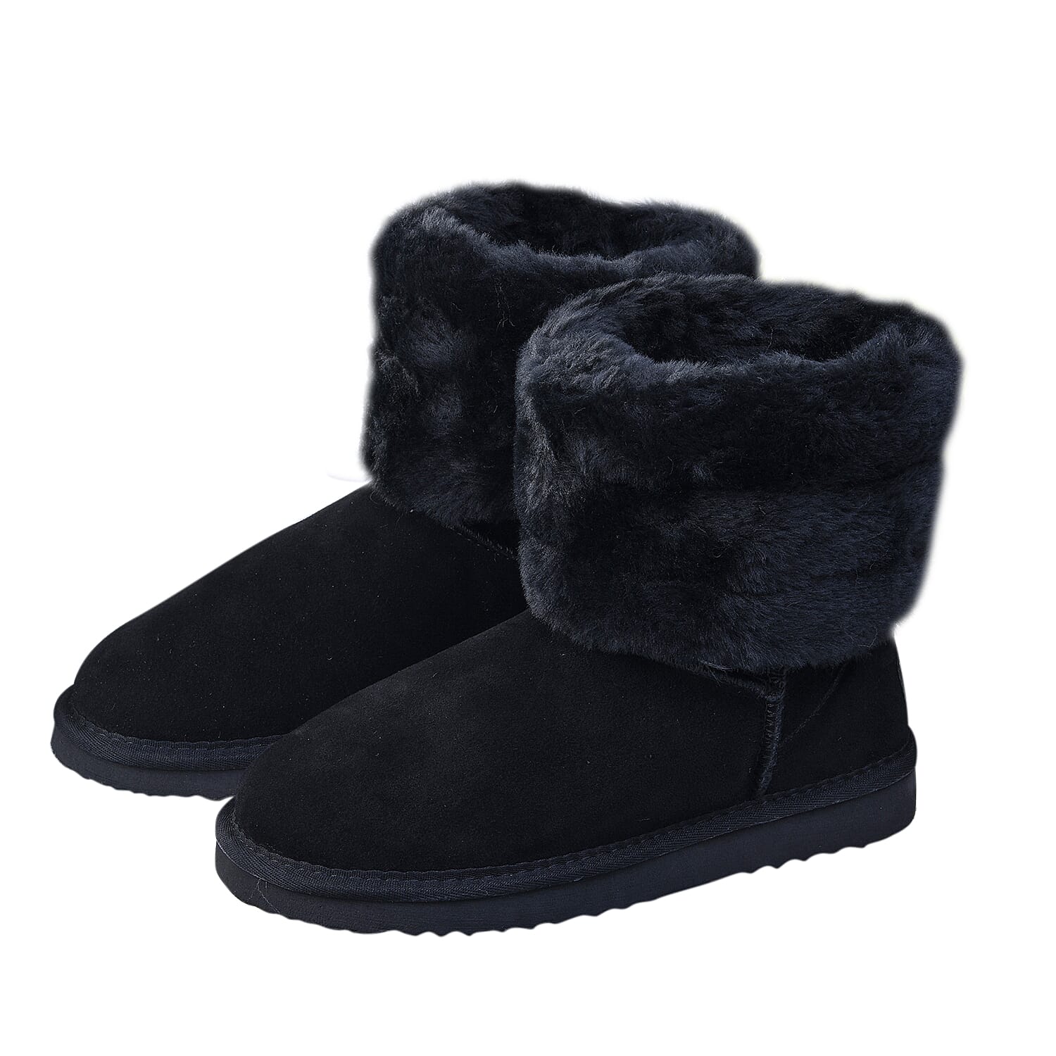 Furry black hot sale ugg boots