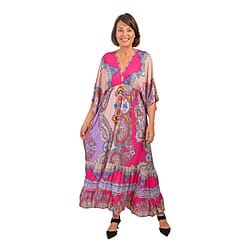 Closeout Deal Placement Printed Maxi Dress