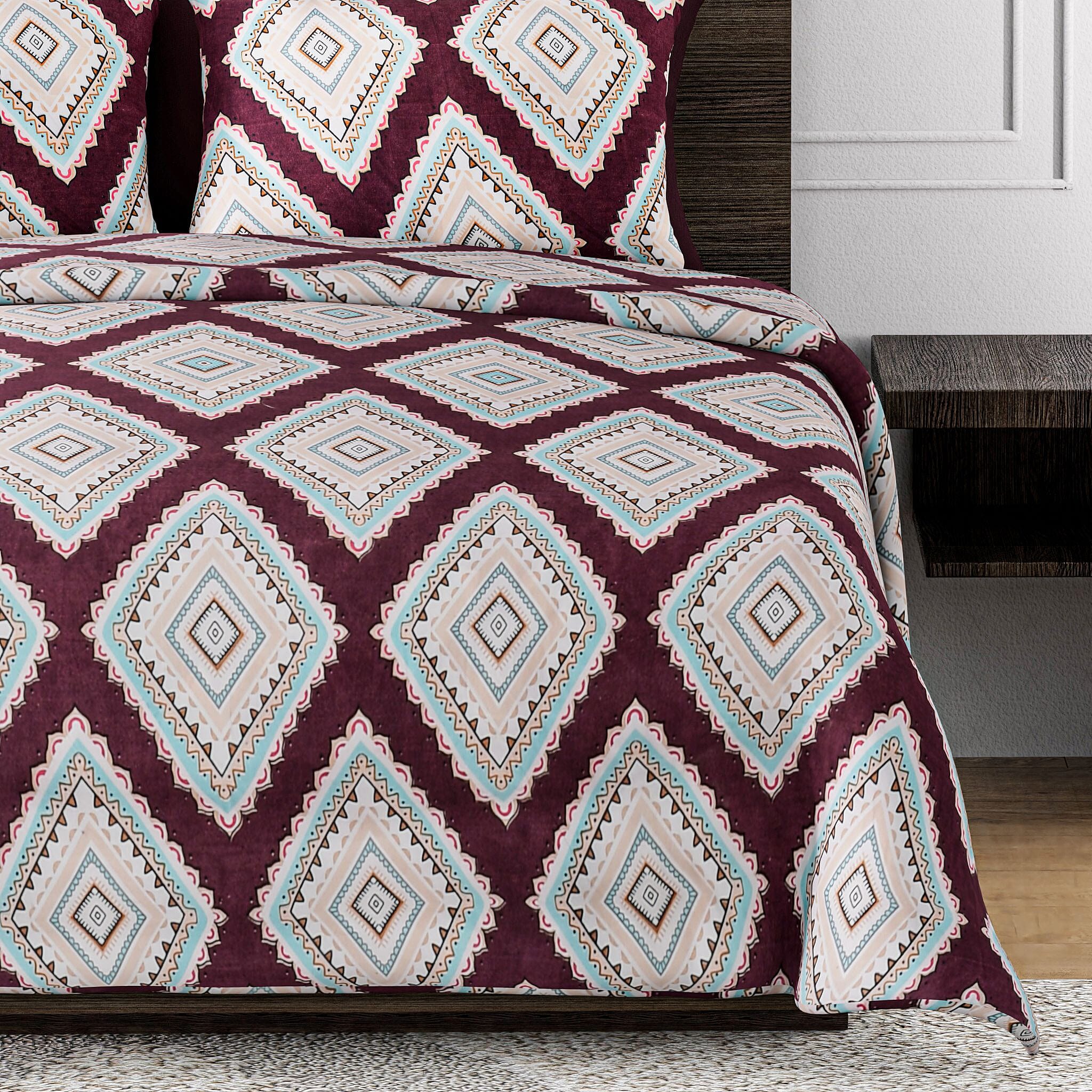 Cotton Solid Sheet (Size 200x1 cm) - Blue & Blue