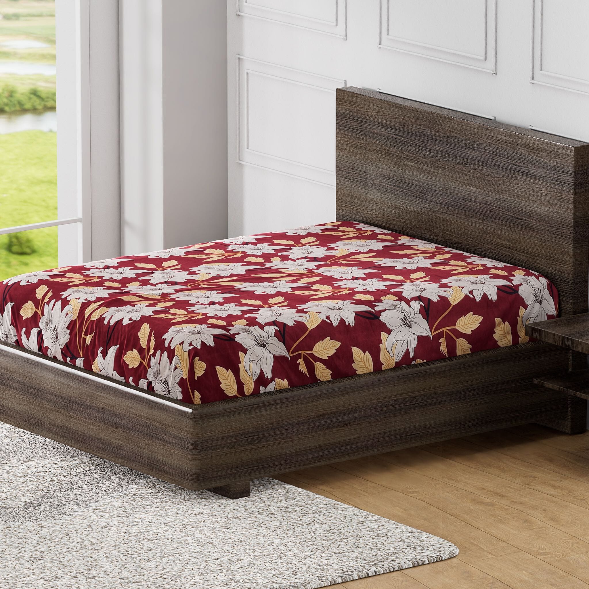 Cotton Solid Sheet (Size 200x1 cm) - Blue & Blue