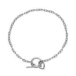 Platinum Overlay Sterling Silver Bracelet (Size - 7.5)