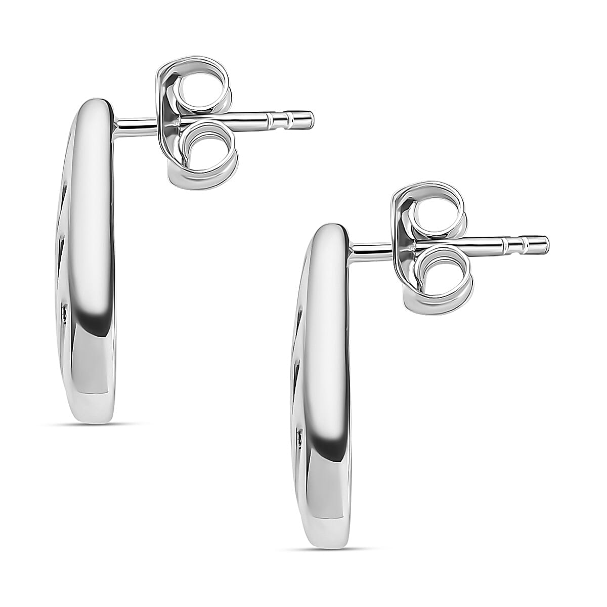Sterling Silver Leaf Stud Earrings (with Push Back)