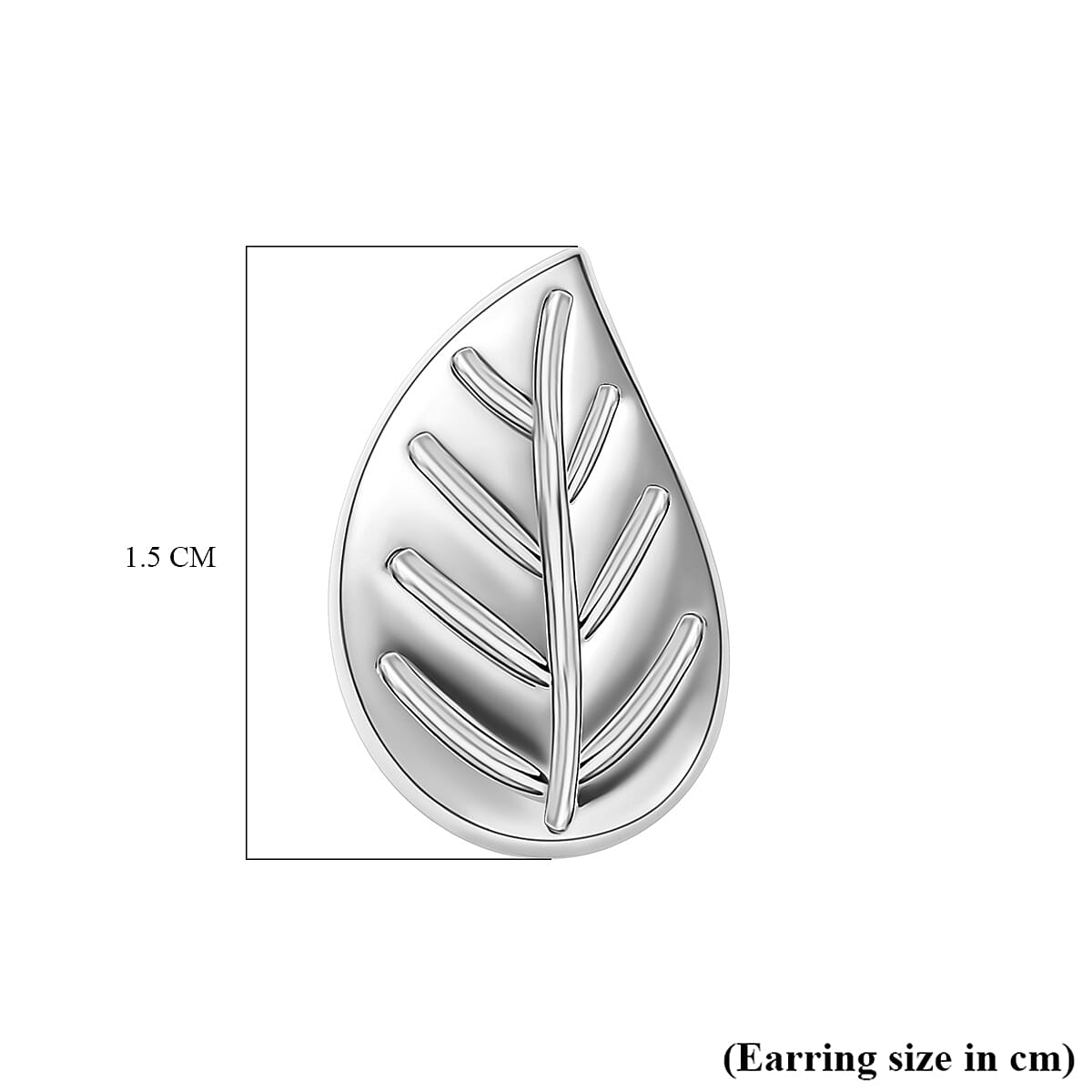 Sterling Silver Leaf Stud Earrings (with Push Back)